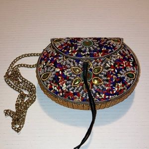 Lulus Festival Famous Black Beaded Crossbody Bag